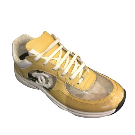 yellow chanel sneakers